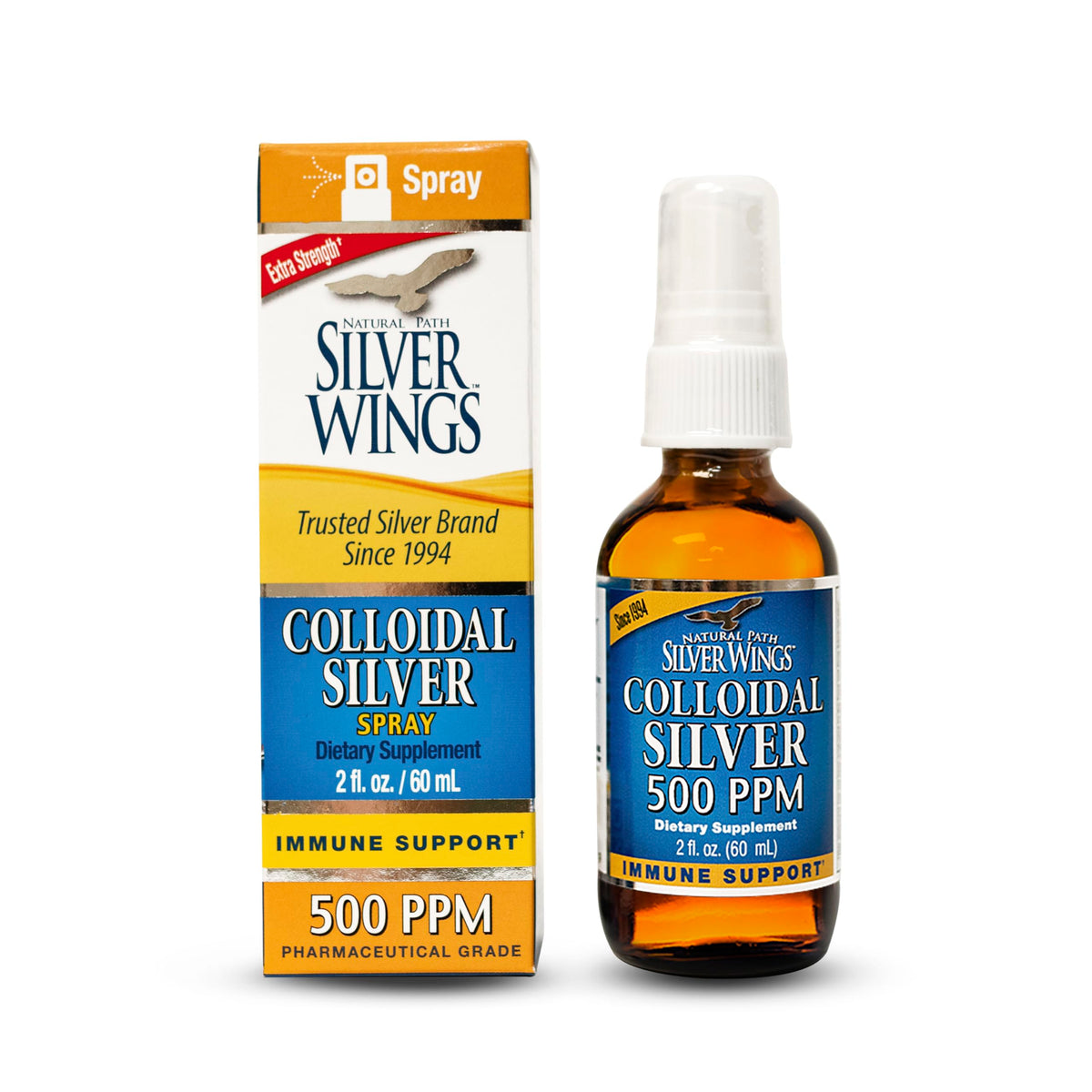 Natural Path Silver Wings argent colloïdal – flacon pompe pratique pour application ciblée