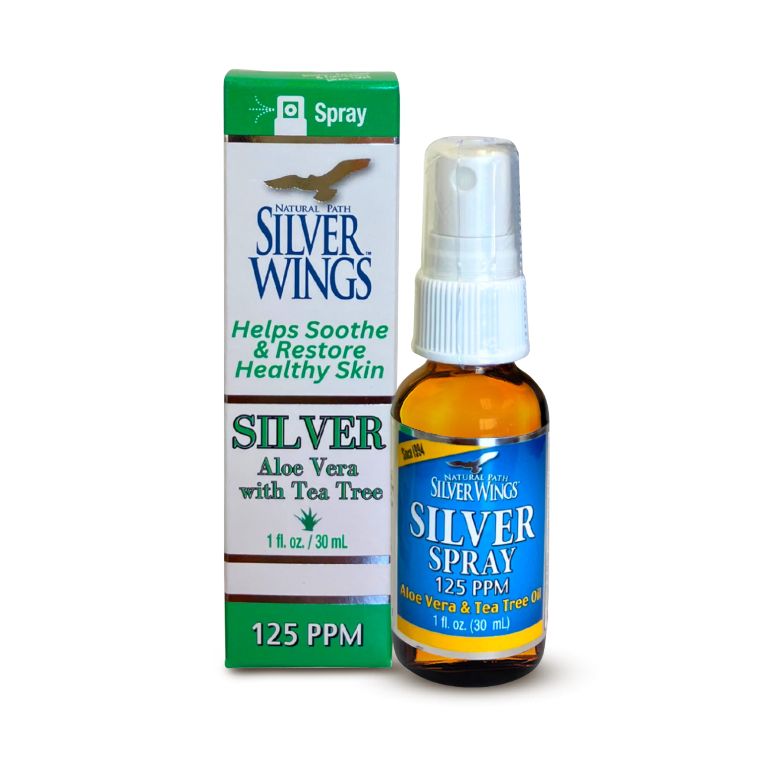 Natural Path Silver Wings brume 125ppm: soin rapide et non gras pour la peau.