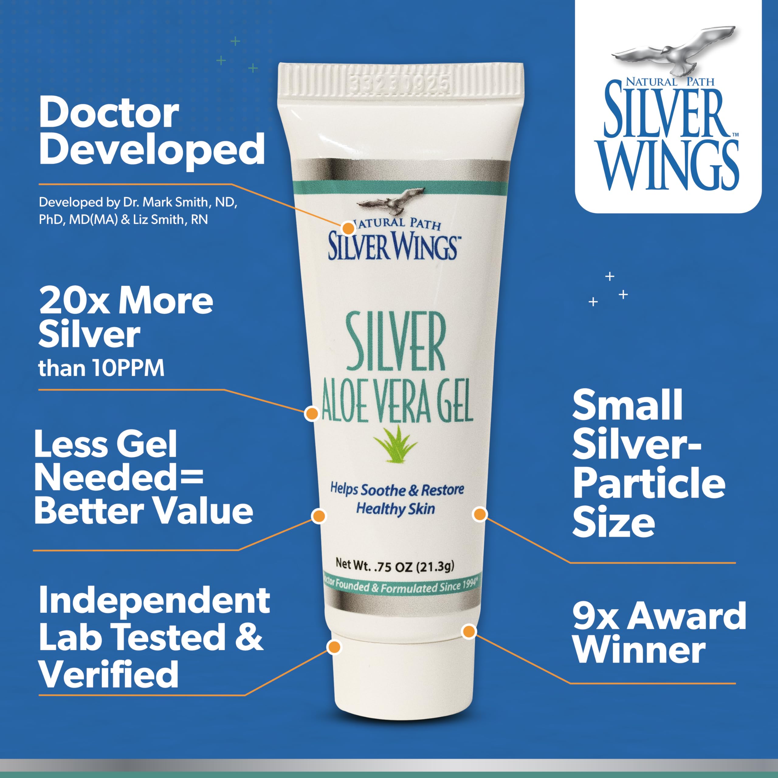 Natural Path Silver Wings – emballage compact idéal pour le voyage.