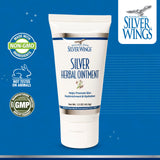 Natural Path Silver Wings visuel application pommade, texture douce pour peau sensible.