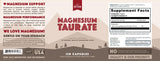Natural Rhythm Magnésium Taurate: emballage durable, sans OGM et sans gluten.