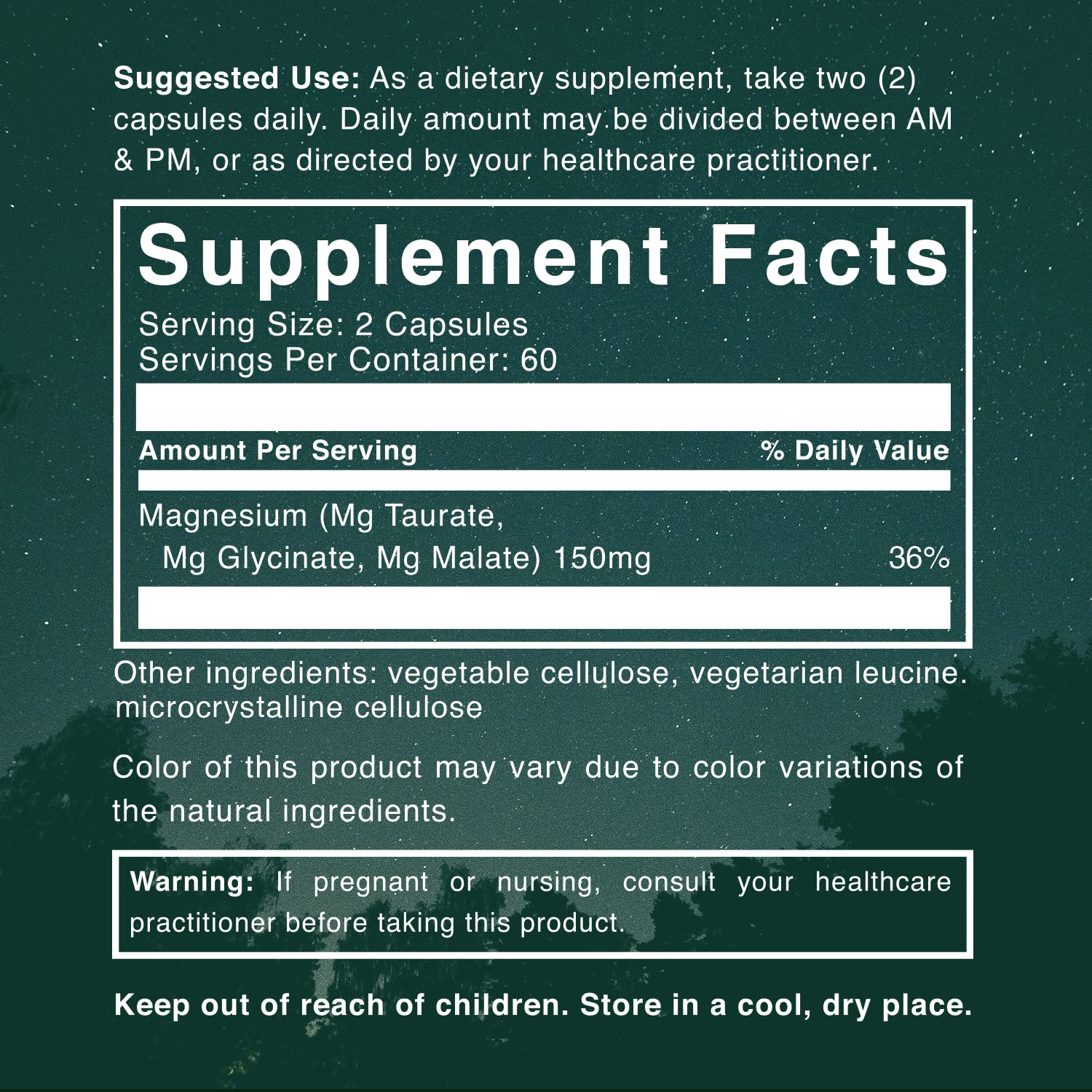 Natural Rhythm Triple Calm Magnesium – étiquette claire et dosage quotidien pratique.