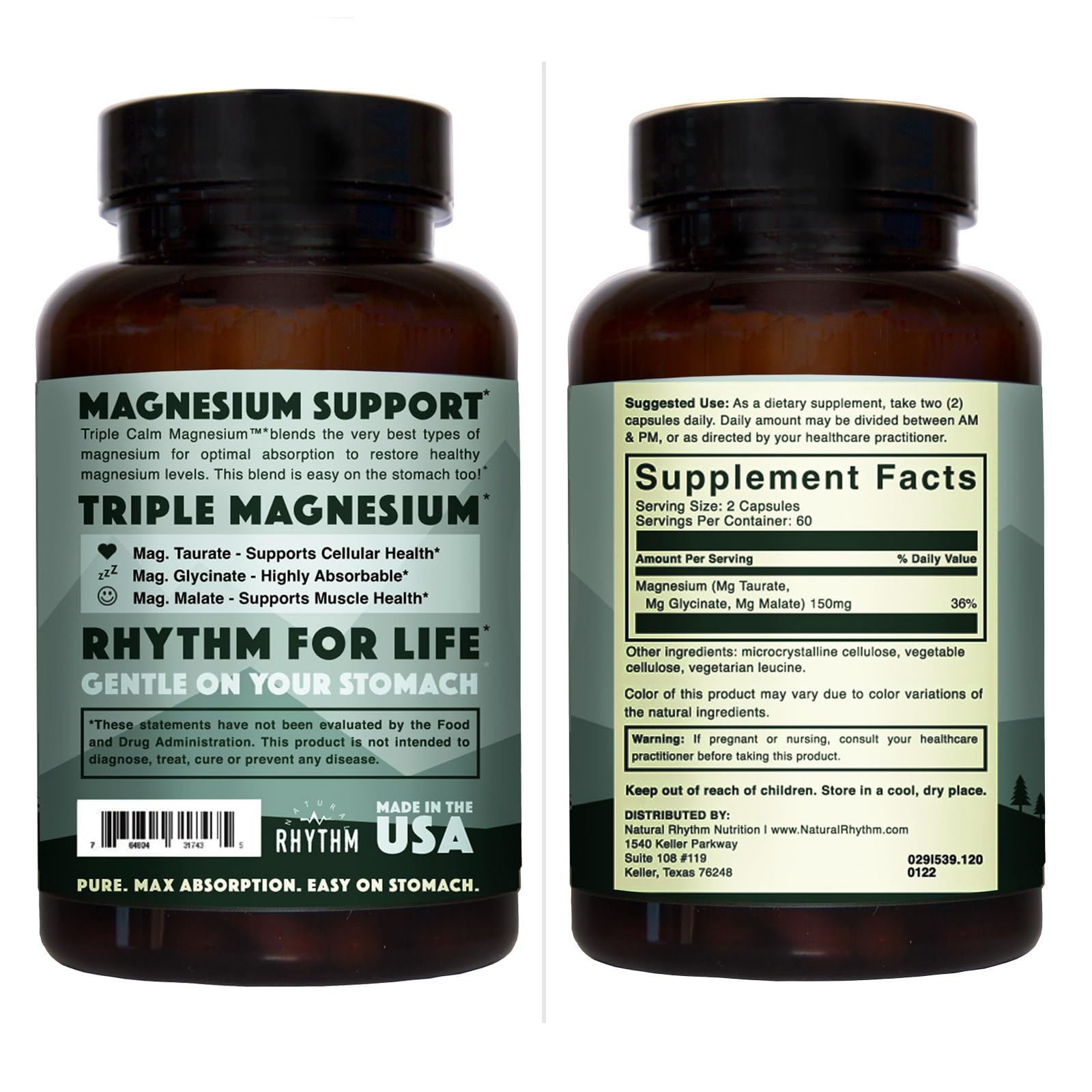 Natural Rhythm Triple Calm Magnesium – utilisation quotidienne pour énergie et bien-être.