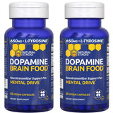 Natural Stacks Dopamine: bouteille et gélules visibles, soutien potentiel de concentration