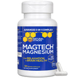 Natural Stacks MagTech, bouteille de magnésium, soutient potentiel du sommeil et de la cognition.