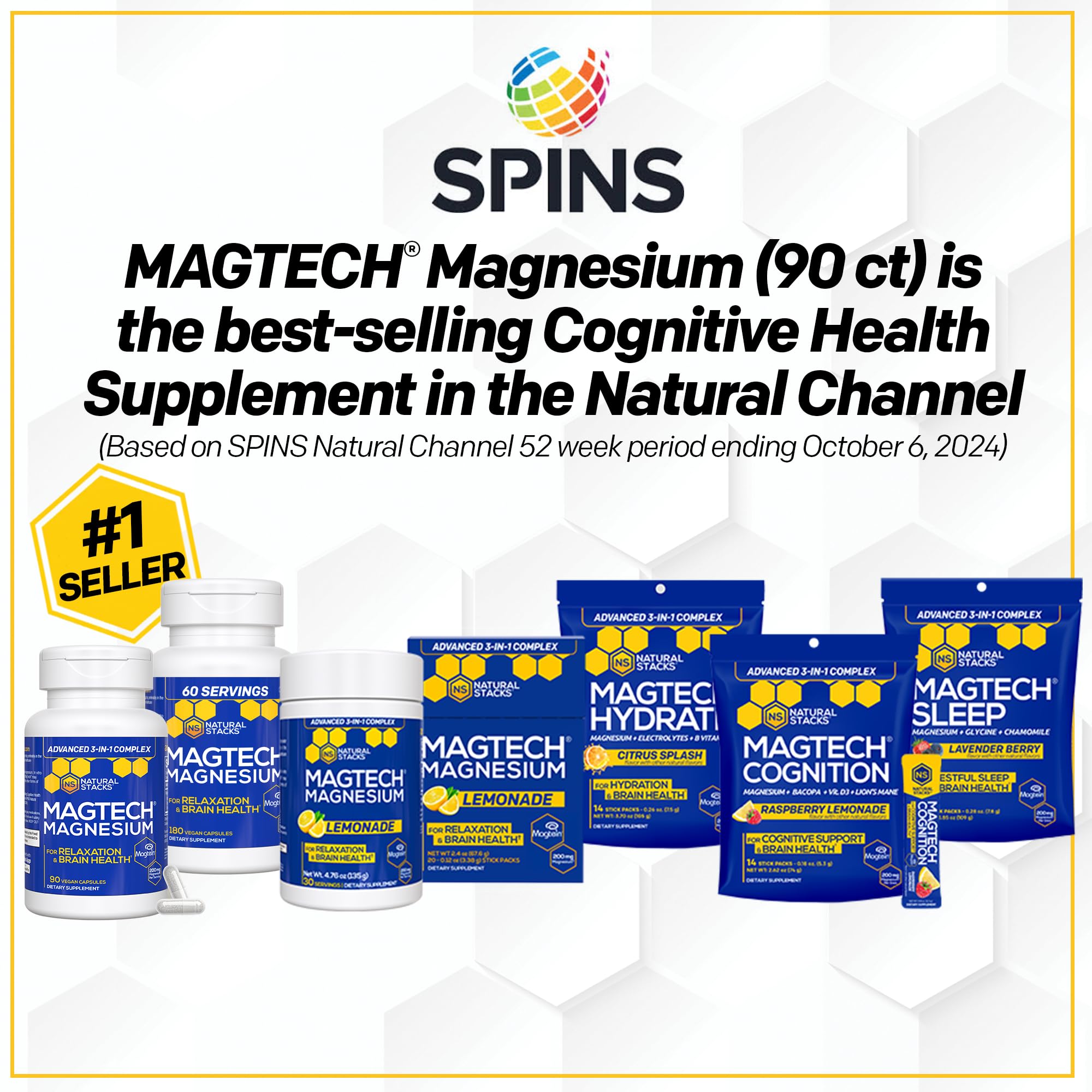 Zoom sur Magtein L-Threonate, favorisant potentiellement la santé cérébrale et la concentration.