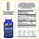 Natural Stacks Serotonin Brain Food, capsules visibles pour le bien-être émotionnel potentiel