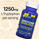 Natural Stacks Serotonin Brain Food, étiquette lisible et connexion avec la prise quotidienne
