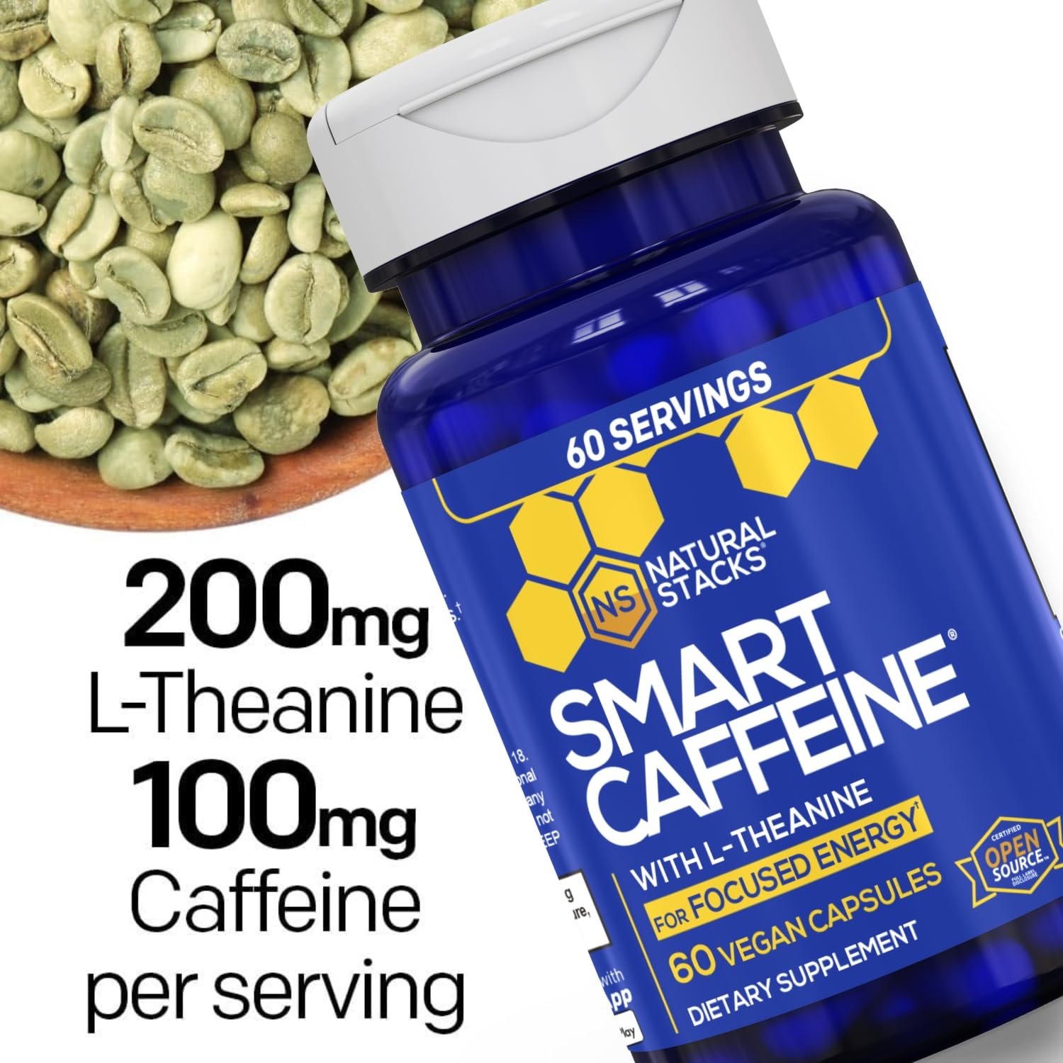 Étui compact NATURAL STACKS Smart Caffeine pour déplacement quotidien.
