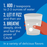Natural Vitality CALM – emballage montrant les ingrédients et étiquetage.