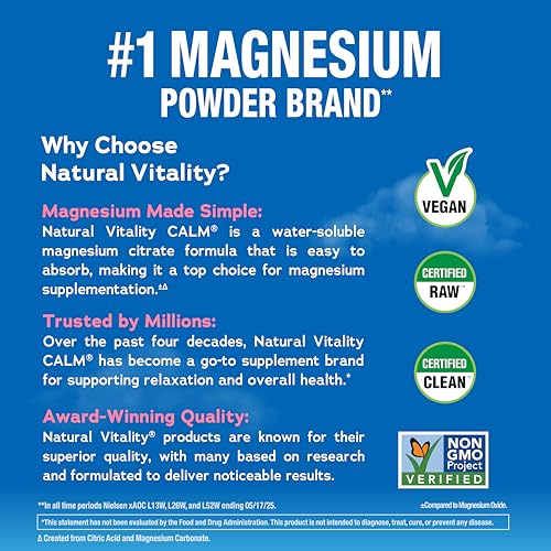 Natural Vitality CALM étiquette Non-OGM, végan et sans gluten