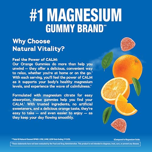 Natural Vitality Calm Magnésium Gommes texture moelleuse et agréable