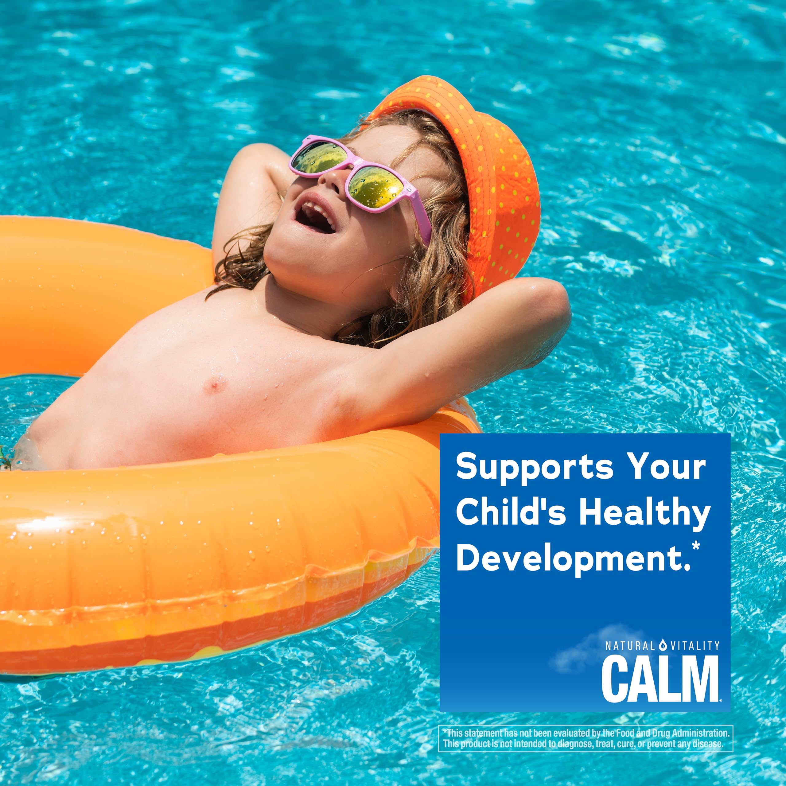 Natural Vitality CALM: utilisation quotidienne facile, soutien potentiel du bien-être des enfants.