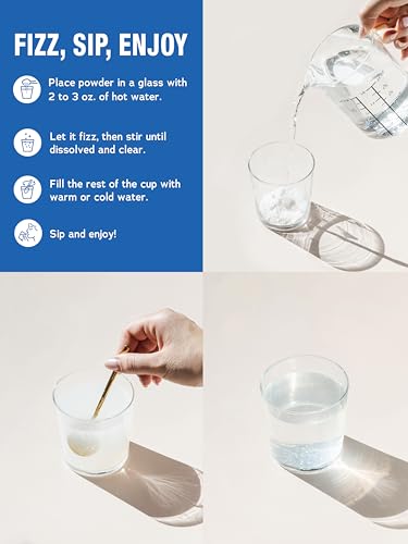Verre d'eau pétillante CALM prêt à savourer après le travail.