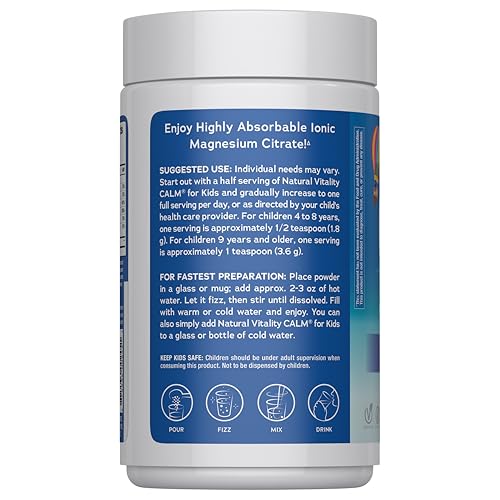 Natural Vitality Kids Calm doseur-poudre, dose précise pour une administration adaptée