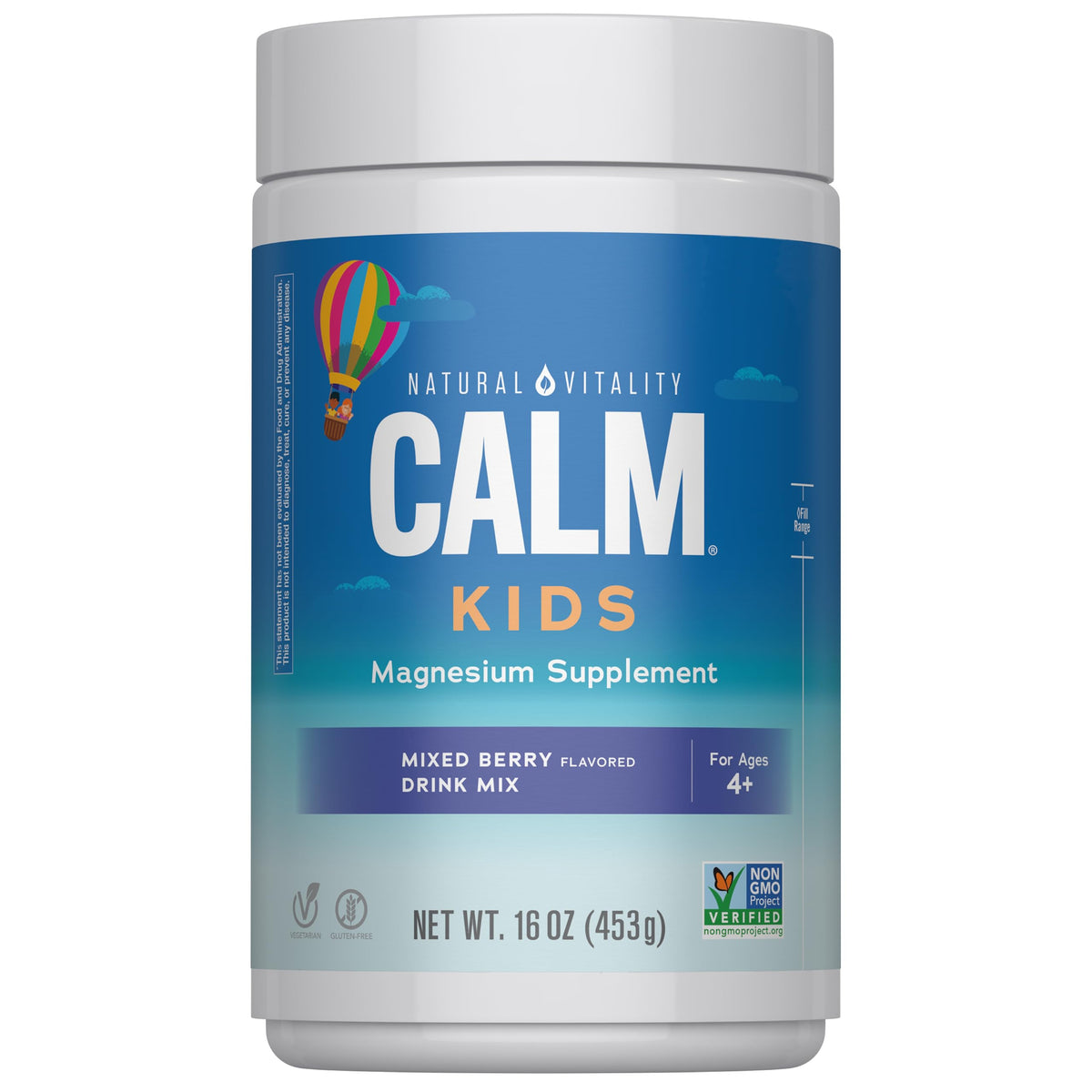 Natural Vitality Kids Calm poudre fruits rouges, goût agréable pour calmer l’esprit des enfants
