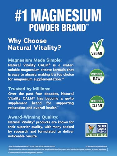 Natural Vitality MaxCalm : cuillère-doseuse facilite le dosage precis pour une routine quotidienne.