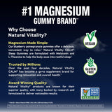 Flacon Natural Vitality SLEEP Gummies au goût myrtille-grenade sur étagère.