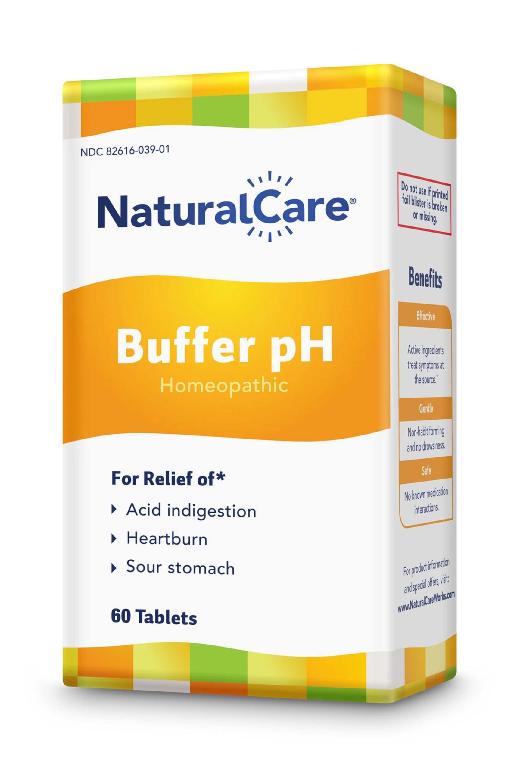 NaturalCare Buffer pH — boîte ouverte et étui pour un accès rapide.