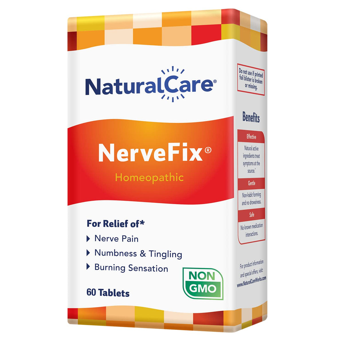 NaturalCare NerveFix boîte 60 comprimés, pratique à intégrer à votre routine.