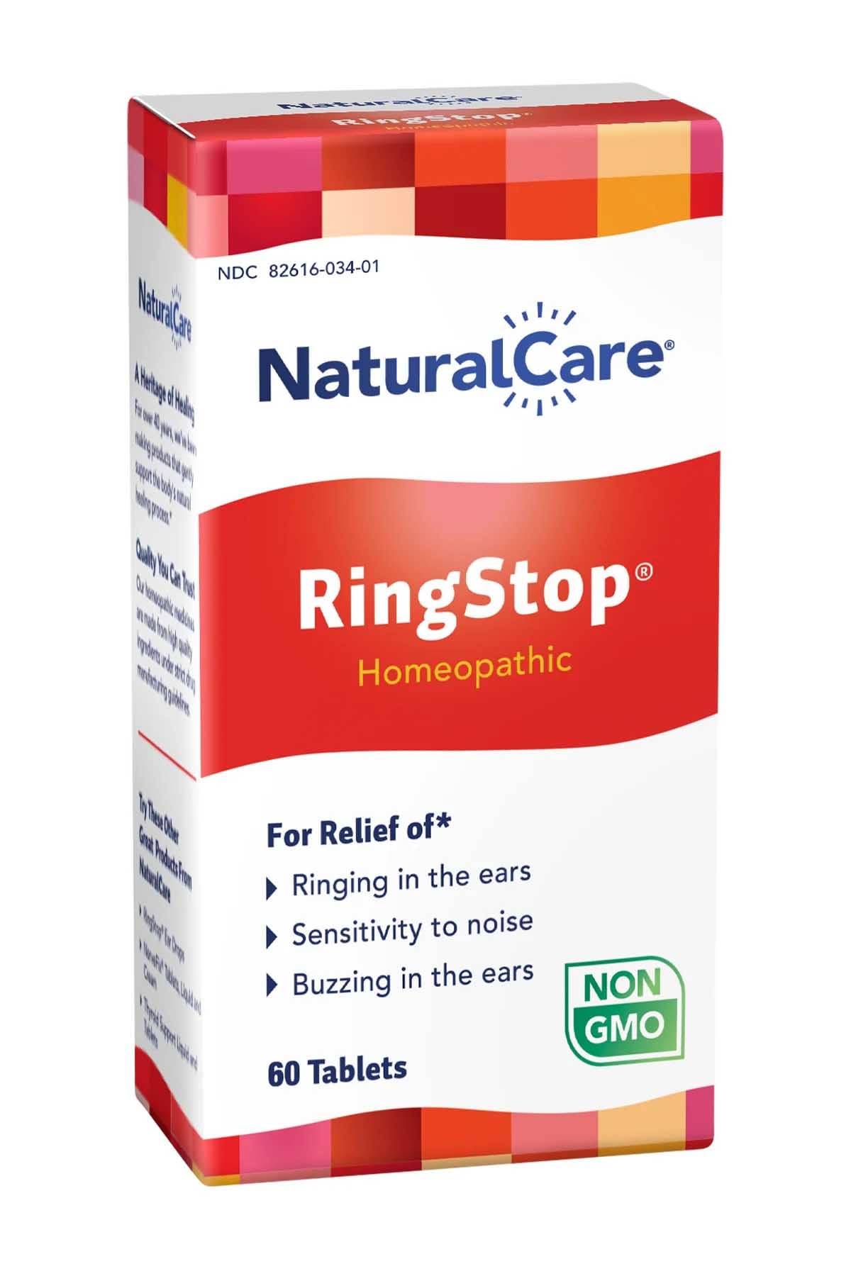 NaturalCare RingStop : étiquette visible sur le flacon, accès rapide à l’information.
