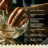 NaturaleBio psyllium husk grains-entieres : texture de grains entiers riches en fibres