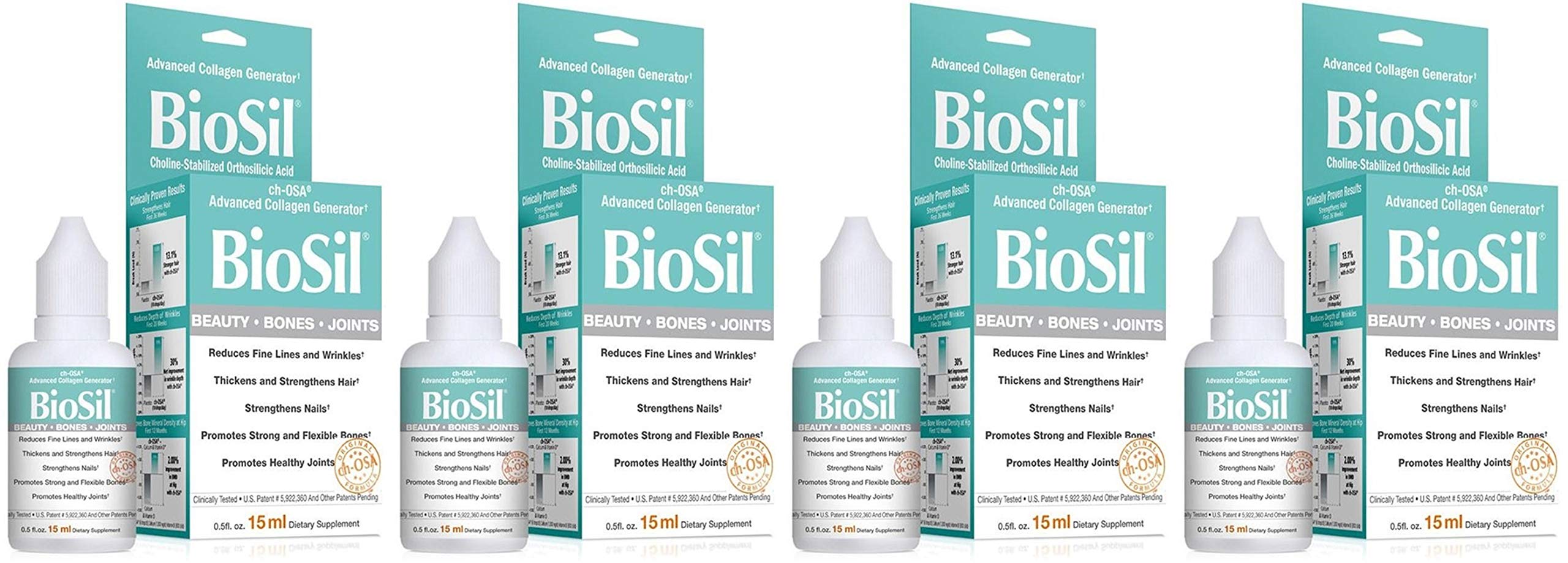 BioSil Natural Factors flacon liquide pour beauté des os et articulations, soutien potentiel du collagène