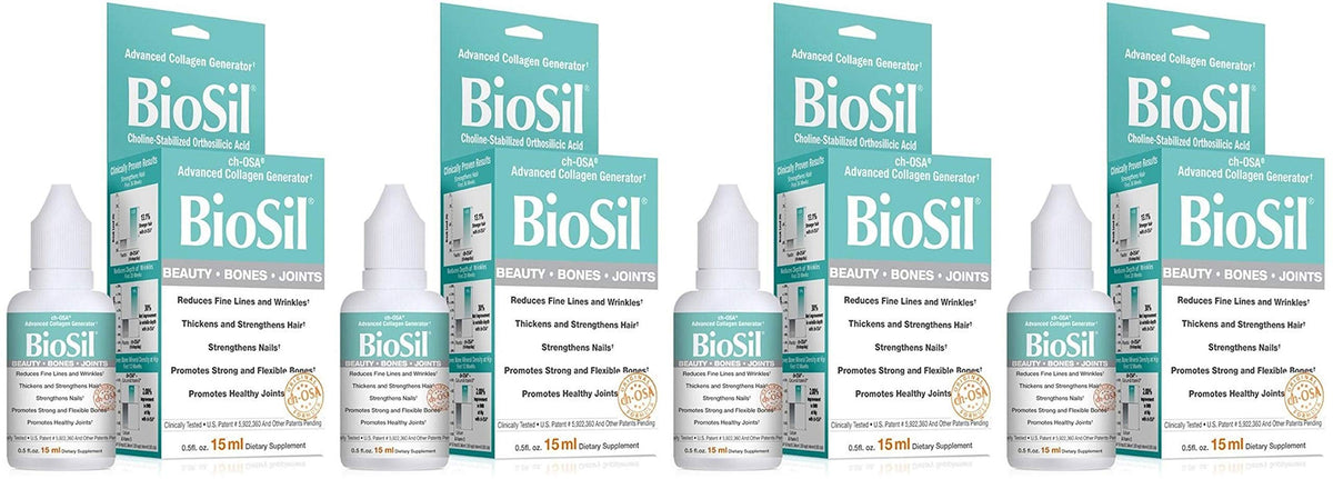 BioSil Natural Factors flacon liquide pour beauté des os et articulations, soutien potentiel du collagène