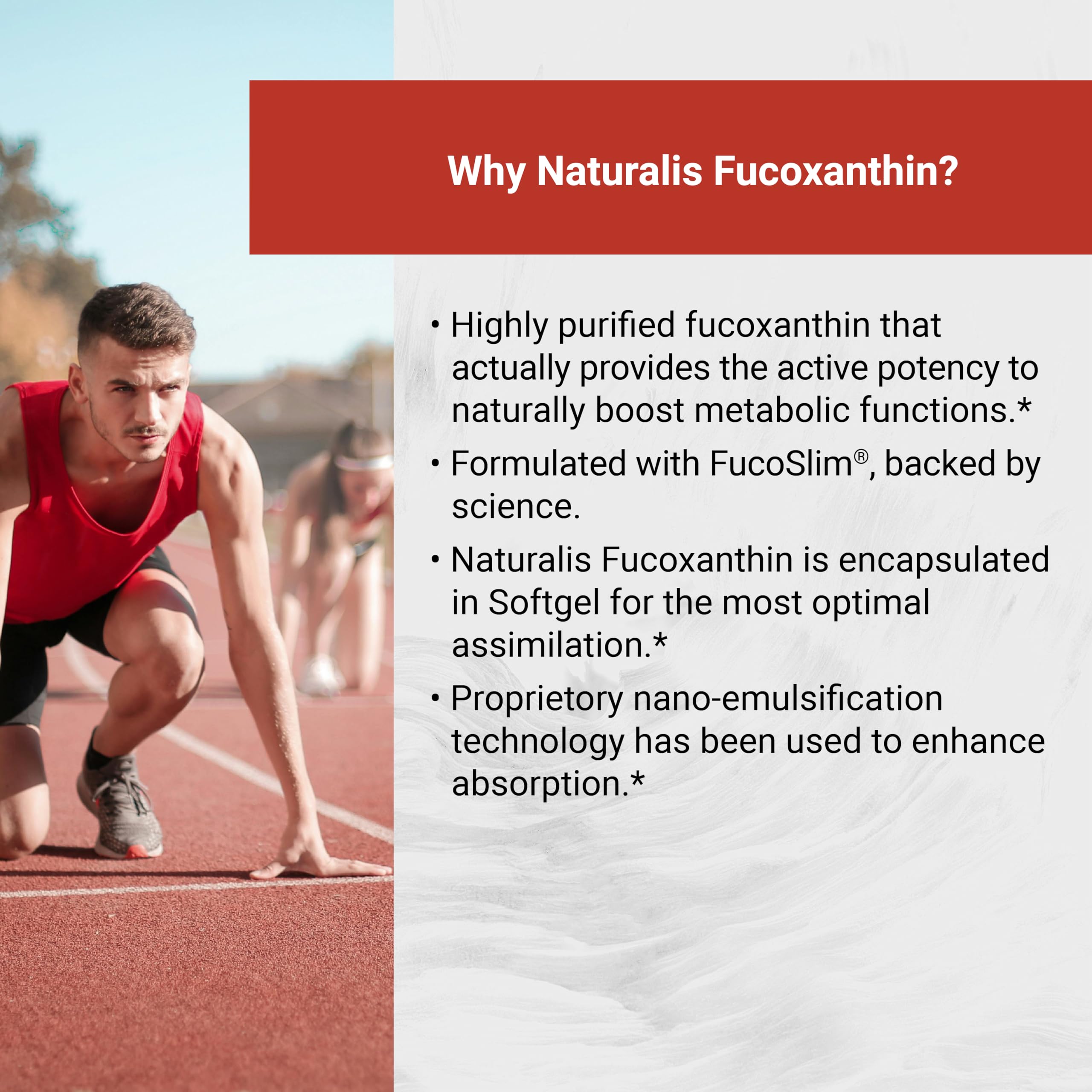 Naturalis Fucoxanthine 4 mg - nanoémulsion pour meilleure absorption potentielle.