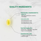 Naturalis Omega3 algue – étiquette vegan society visible