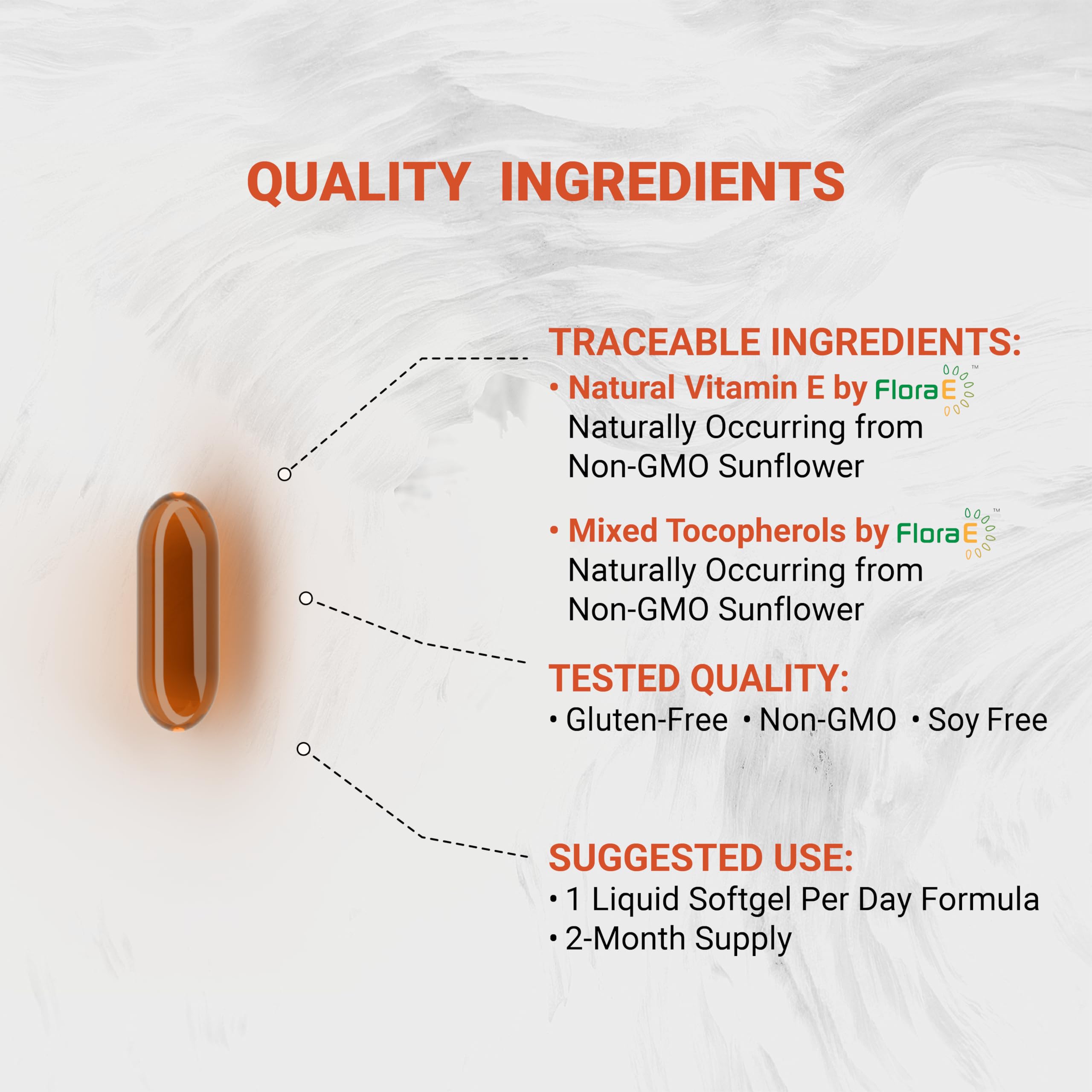 Naturalis vitamine-e-tournesol etiquette : étiquette lisible avec origine et dosage.