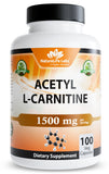 NaturaLife Labs Acétyl L-Carnitine dans la bouteille, pratique pour la routine quotidienne.