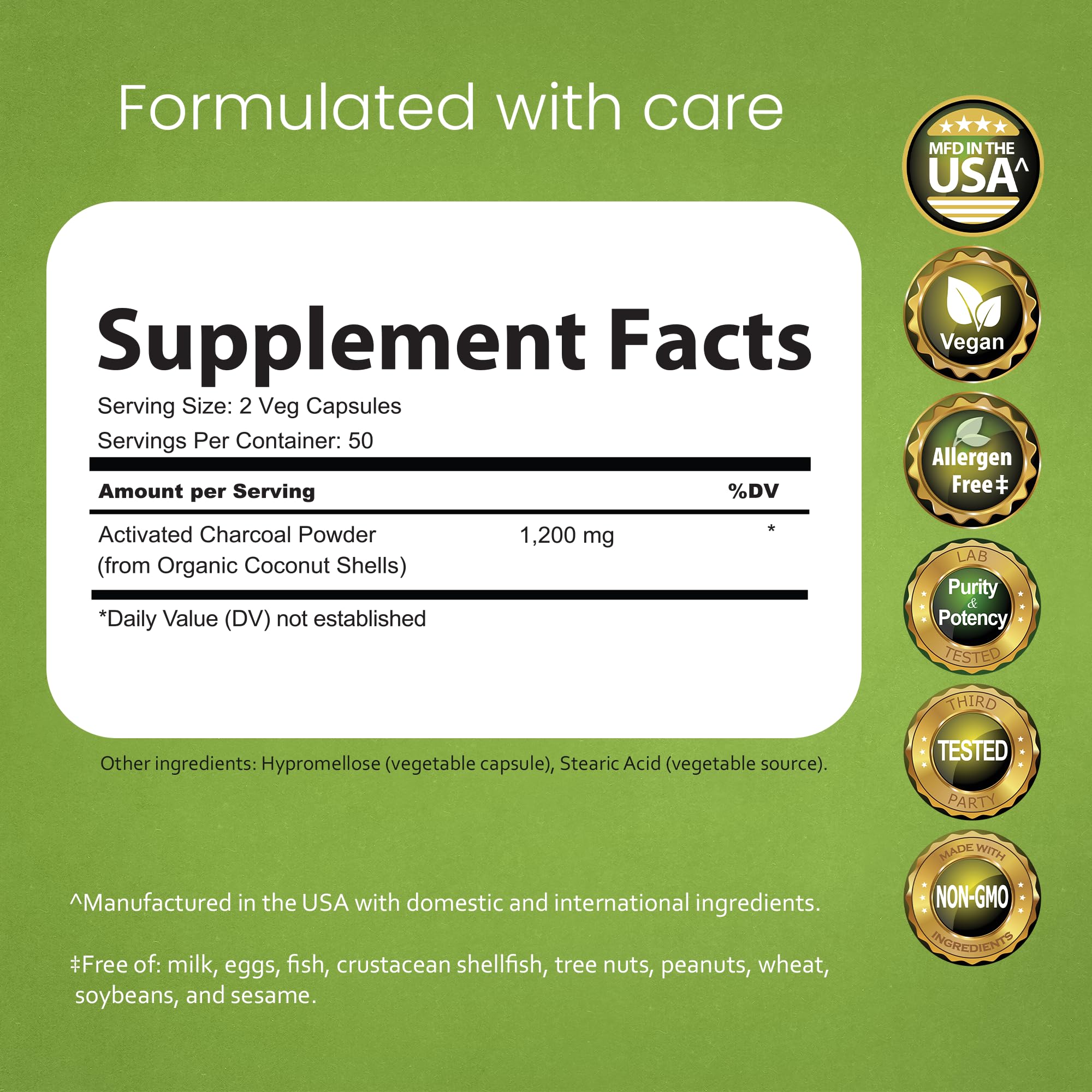 NaturaLife Labs Charbon Actif gelules veganes faciles a avaler