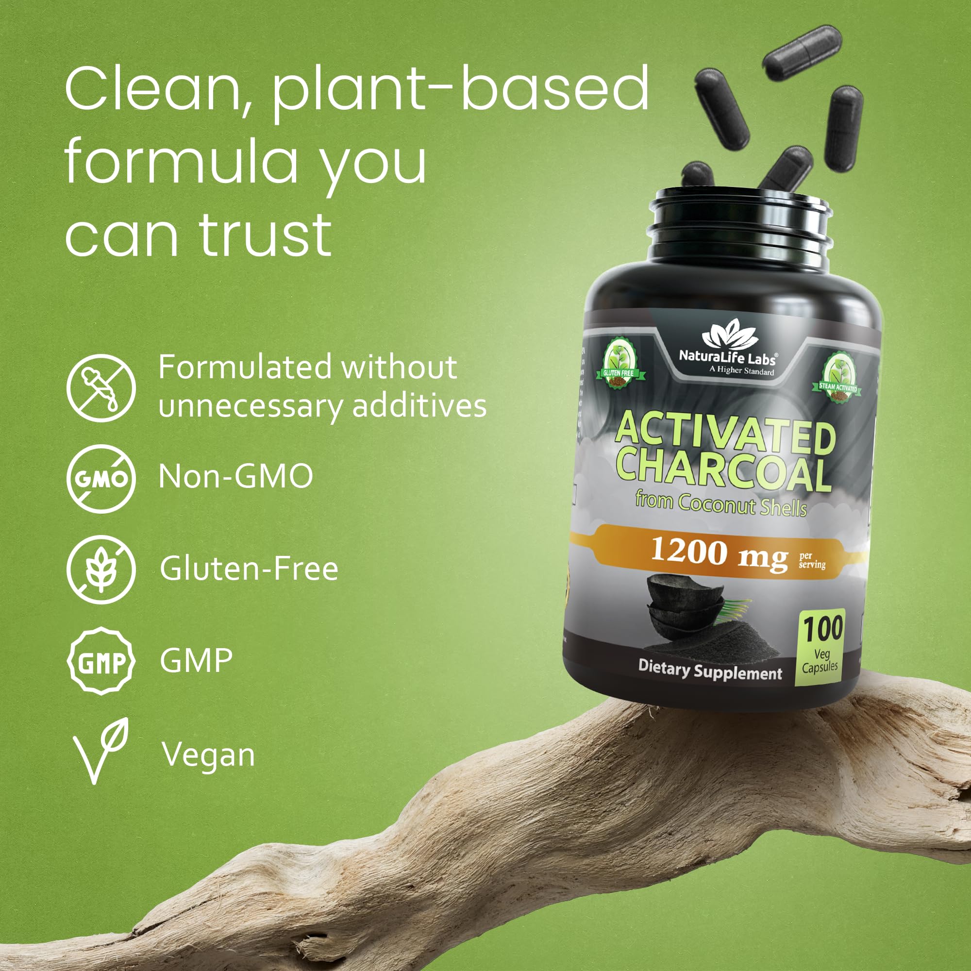 NaturaLife Labs Charbon Actif usine GMP et fabrication americaine