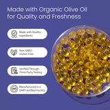 Extrait concentré de bulbe d’ail NaturaLife Labs avec huile d’olive biologique.