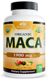 NaturaLife Labs Maca noire-rouge-jaune en capsules pour énergie potentielle et équilibre.