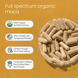 Maca noire, rouge et jaune NaturaLife Labs, mélange triple pour une routine efficace.