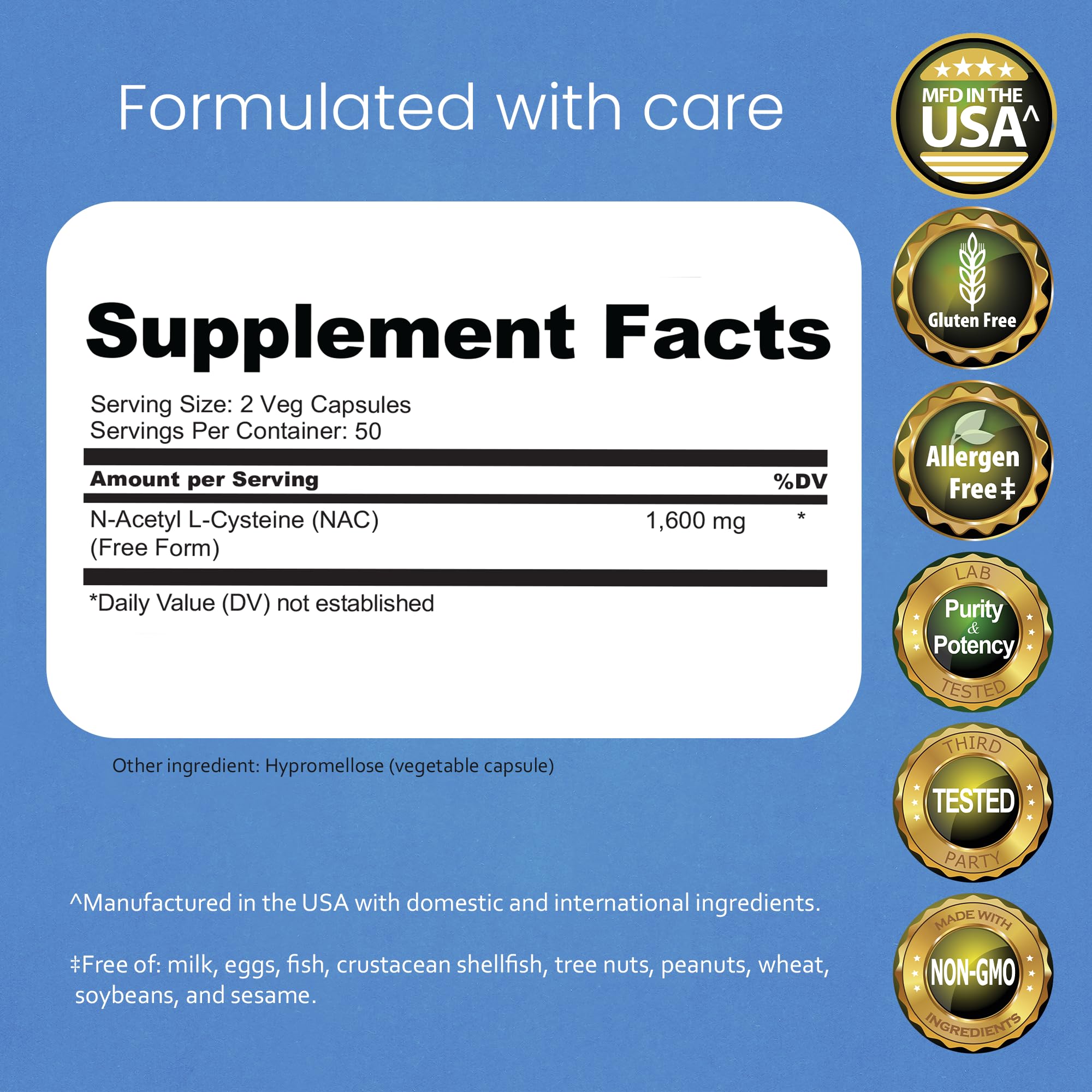 Gélules NaturaLife Labs NAC quotidiennes pour une supplémentation pratique.