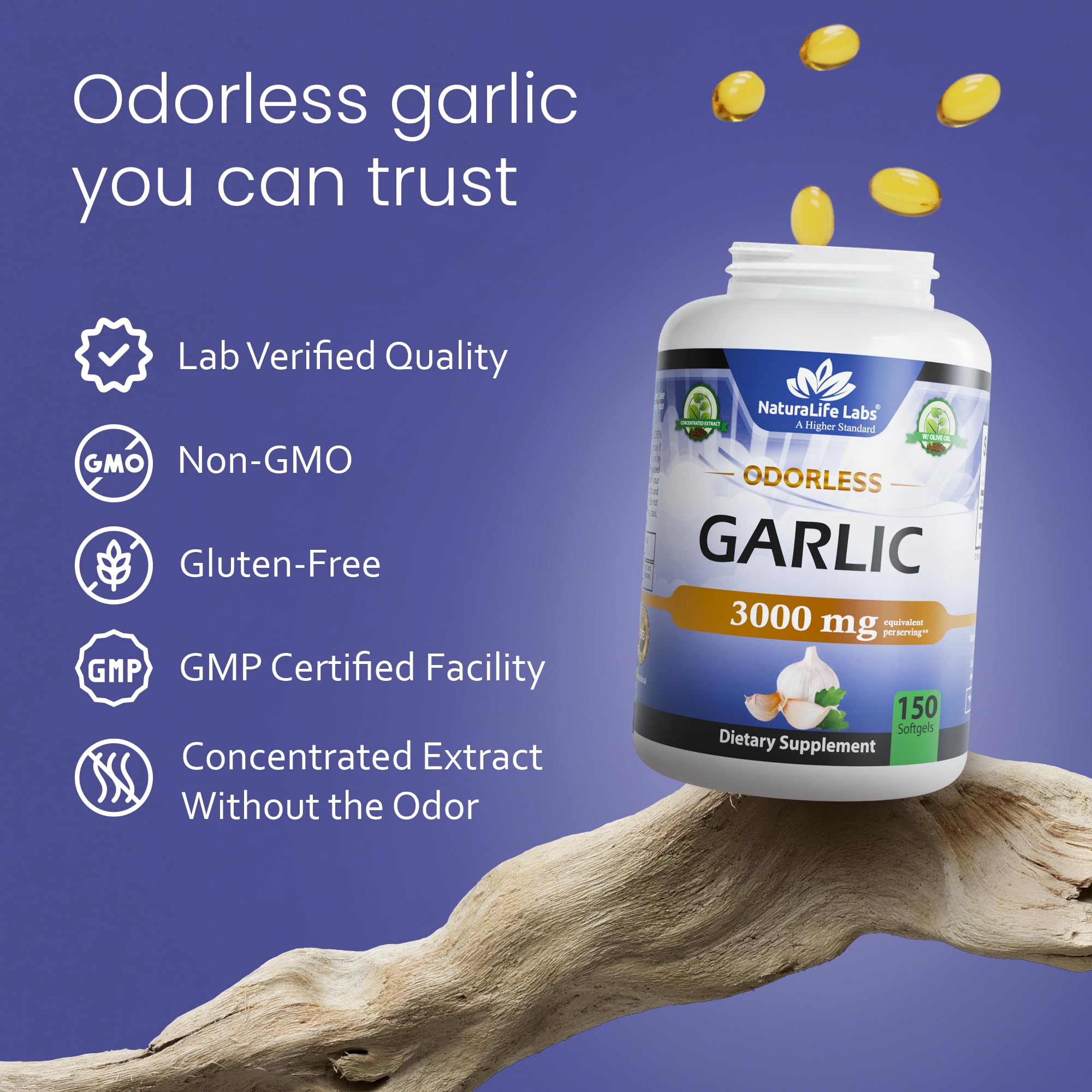 Gélules sans OGM et sans gluten par NaturaLife Labs.
