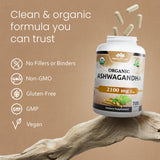 NaturaLife Labs Ashwagandha – sans OGM et sans gluten, étiquette végane