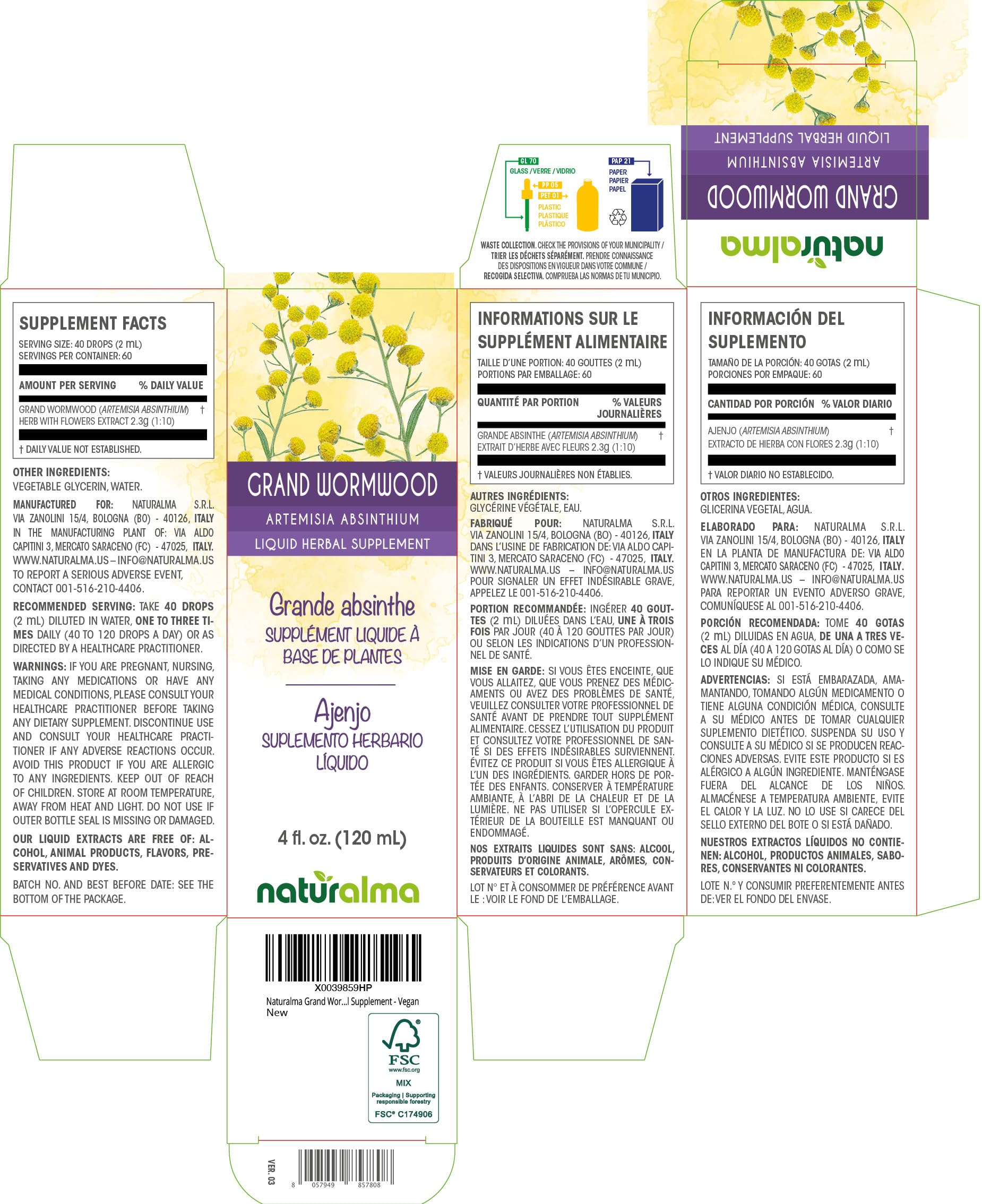 Gouttes sans alcool Naturalma, utilisation pratique et naturelle.