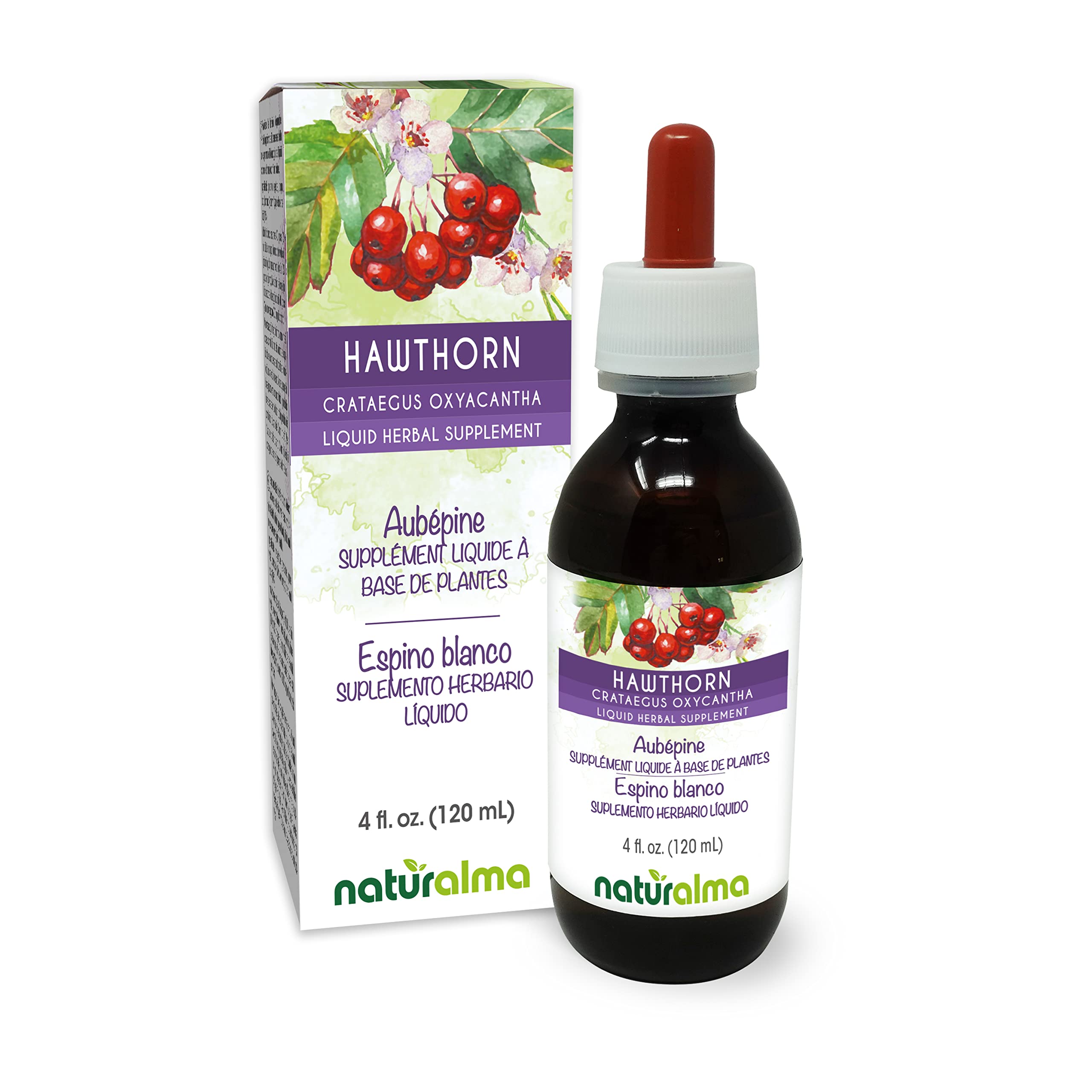 Naturalma aubépine bouteille-gouttes: soutien au bien-être quotidien.