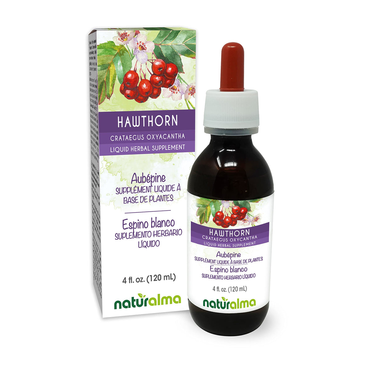 Naturalma aubépine bouteille-gouttes: soutien au bien-être quotidien.