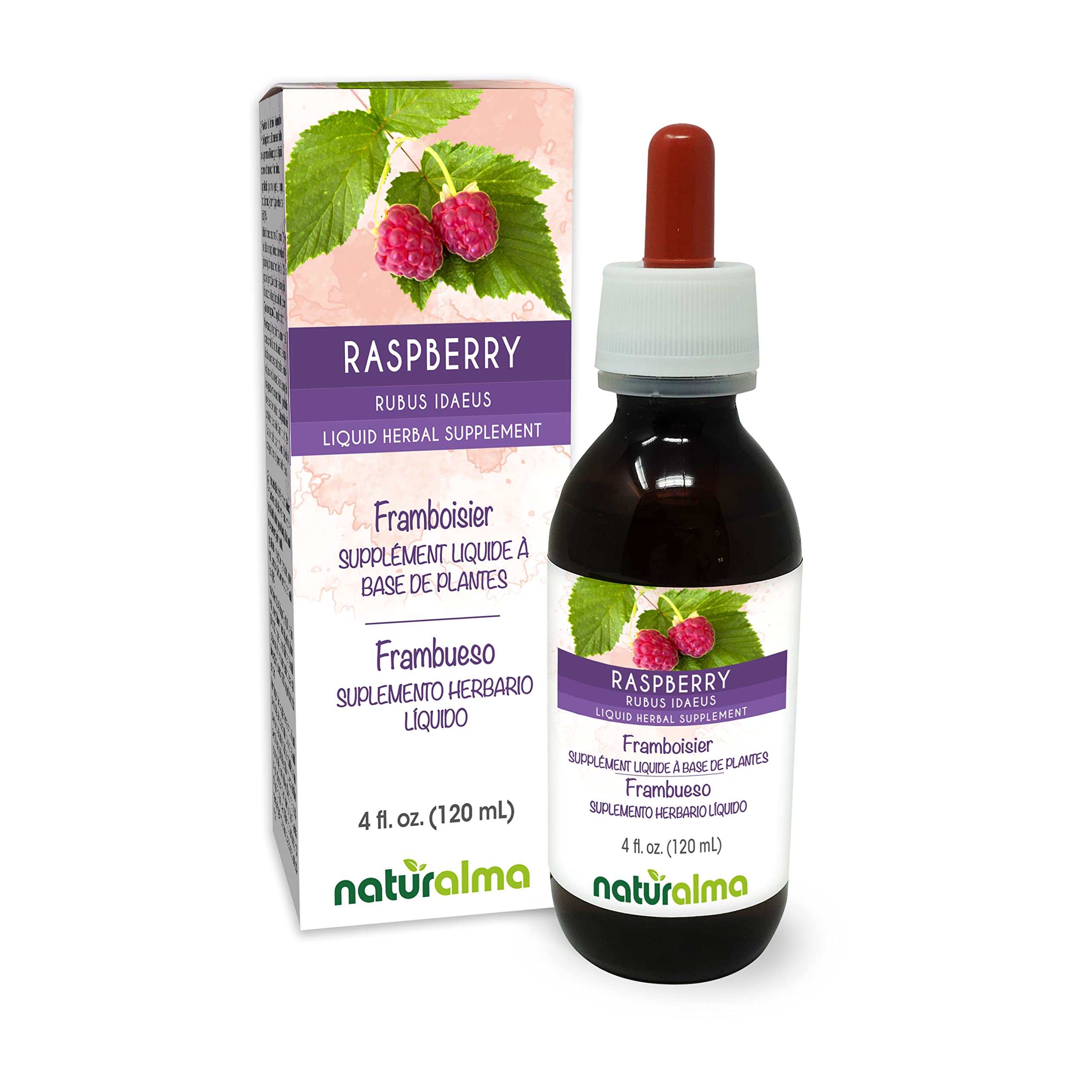 Naturalma extrait feuille framboise en gouttes, concentré naturel pour votre routine bien-être.