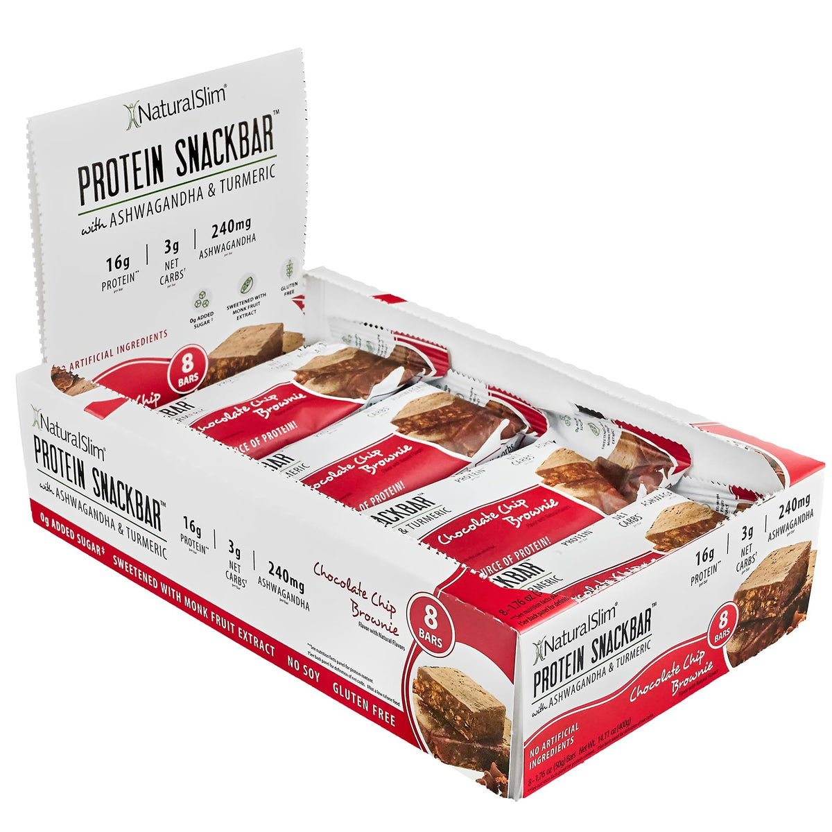 Naturalslim barre-protéine ashwagandha-curcuma emballage: encas riche en protéines pour l'énergie durable.