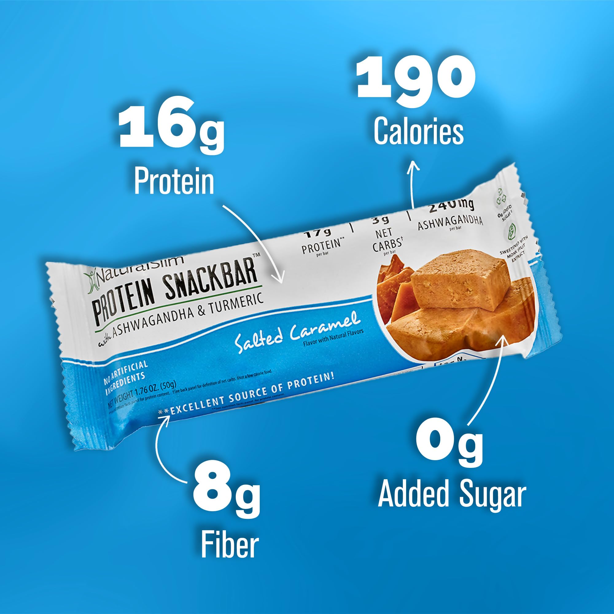 Saveur caramel salé NaturalSlim avec look appétissant.