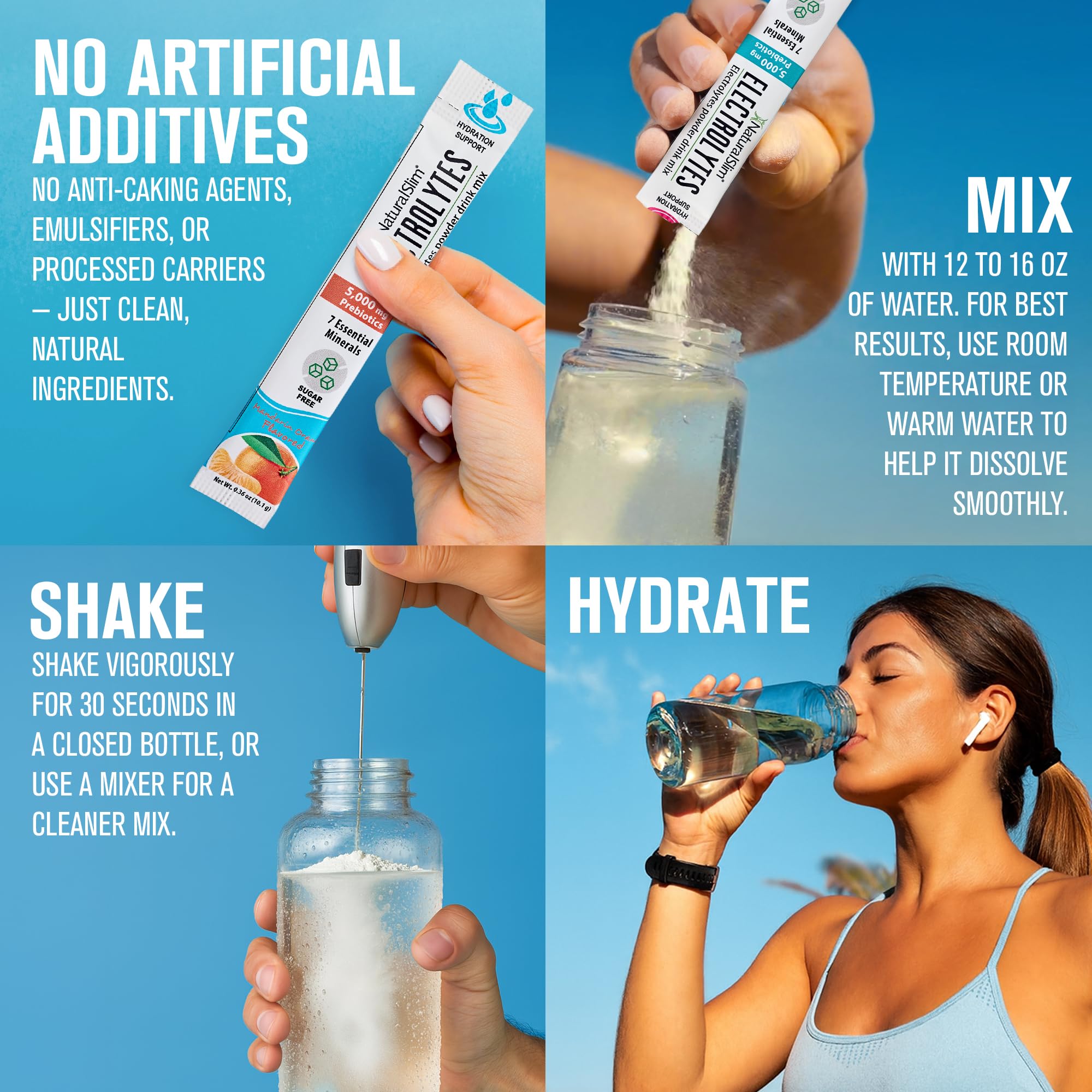 NaturalSlim Électrolytes et minéraux, équilibre après l’effort