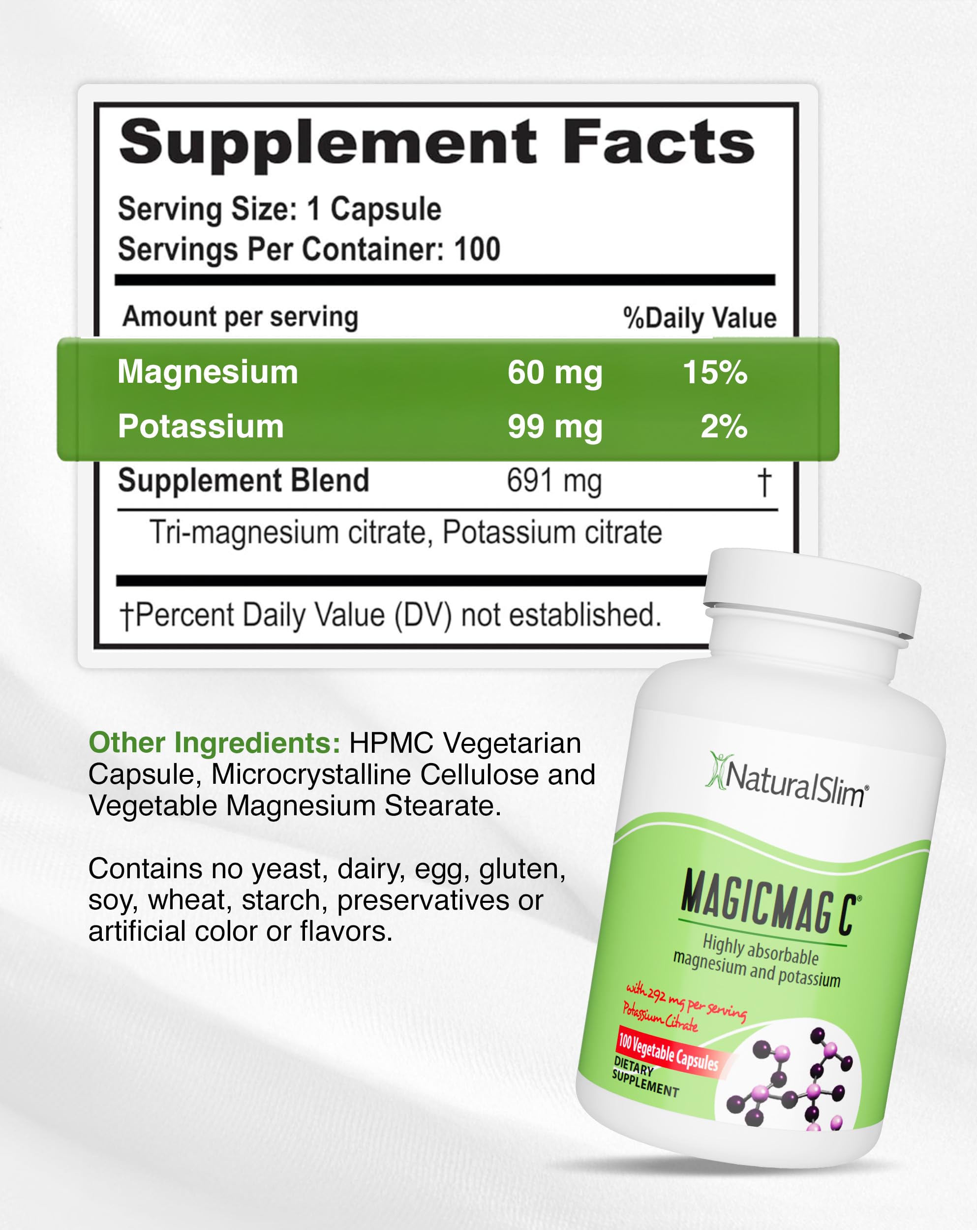 NaturalSlim MagicMag C – soutien de l absorption du calcium pour muscles et os forts.