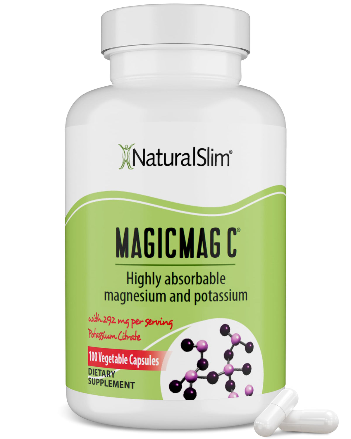 MagicMag C de NaturalSlim : bouteille qui verse, pour détente après le travail.