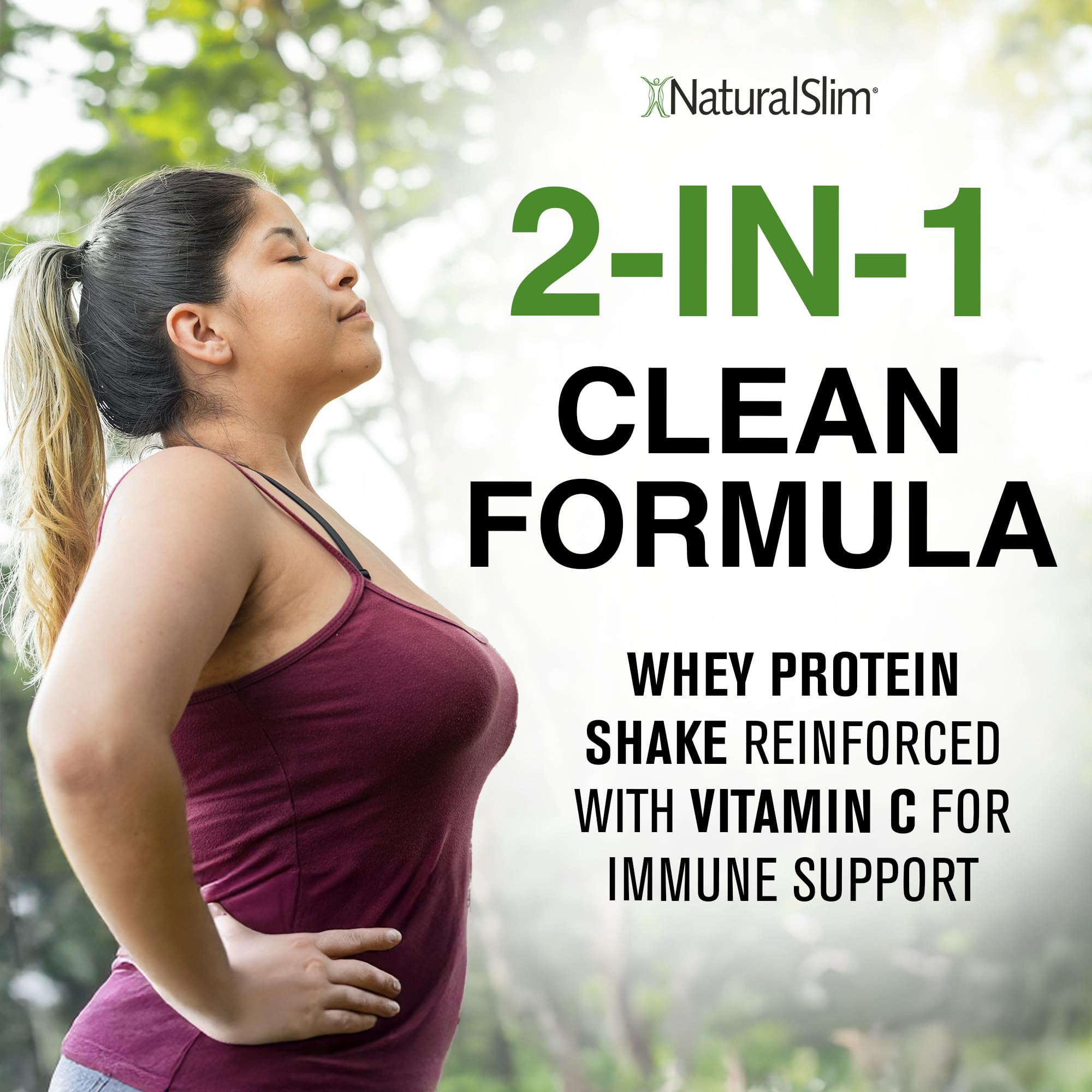 NaturalSlim Metabolic Protein C-Plus ingredients avec vitamine C et enzymes digestives.